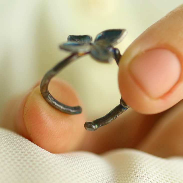 Ring in silver, Hydrangea , фото 3
